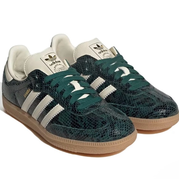 NWT Adidas Samba Snakeskin-Collegiate Green JR8848 Men’s 9.5 Women’s 10.5 - Picture 1 of 5